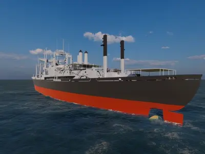 collection ships-Bulk carrier ship-tanker ship 3D model