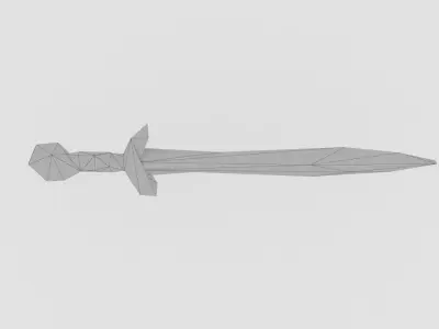 Greek Sword Low Poly Low-poly 3D model