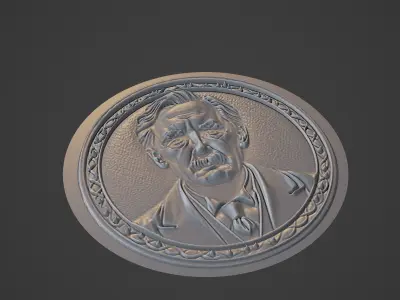 Niels Bohr Medallion 3D print model