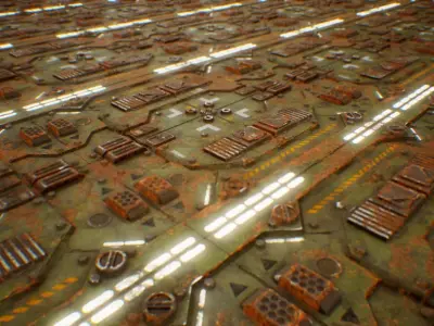 PBR Sci-Fi Industrial Texture 49 Low-poly 3D model