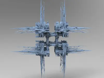 Maze crystal System tower 1 Low-poly 3D model