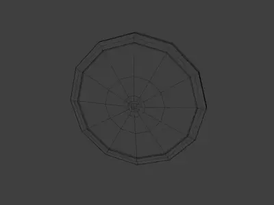 Stylized Round Shield Game Asset Low-poly 3D model