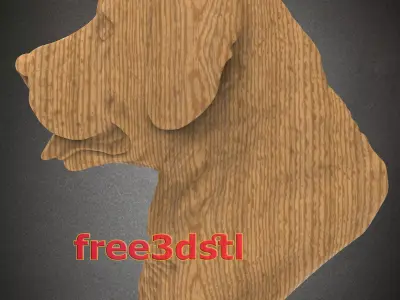 Labrador 3D STL Model for CNC Router Free 3D print model
