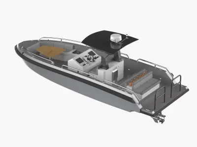 8 Meter Yacht Tender Runabout Diver 3D model