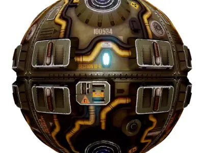 PBR Sci-Fi Industrial Texture 12 Low-poly 3D model