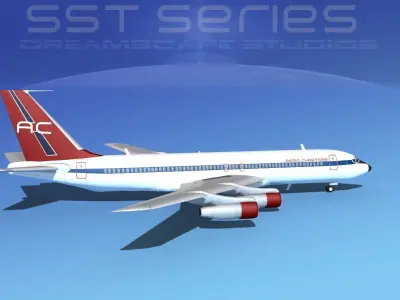 Boeing 707-320 Aero Charter SS 3D model