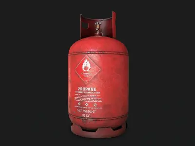 Propane Gas cylinder Low-poly 3D model