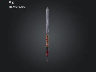 Axe stylized Free low-poly 3D model