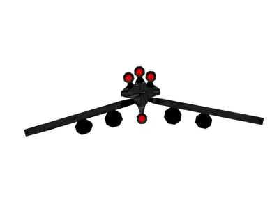 Heavy space drone fighter Free low-poly 3D model