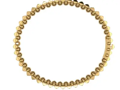 Bracelet 2 3D print model gold spike bangle 3D print model