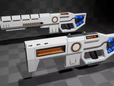SciFi MP Weapons Low-poly 3D model