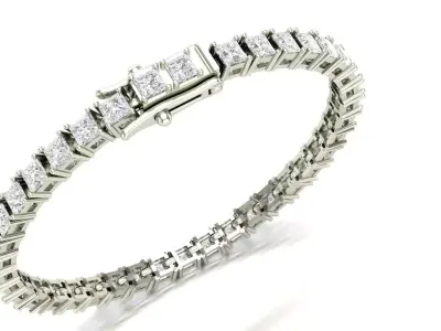 Tennis Bracelet  Princess TBP47320 3D print model