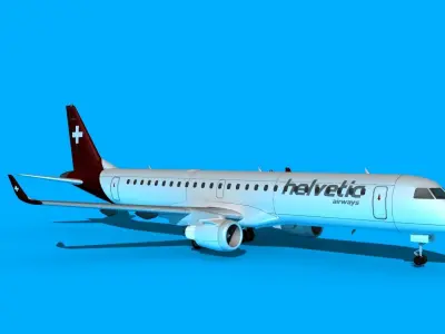 Embraer Emb-190 Helvetic 3D model