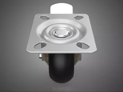 HEAVY DUTY SWIVEL CASTER CASTOR ROLLER WHEEL TIRE BRAKE LOCK IN 3D model