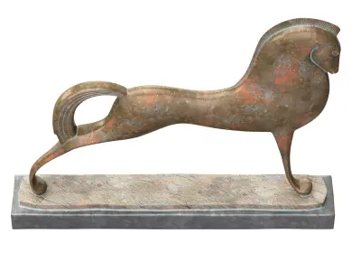Antique Horse sculpture 3D model