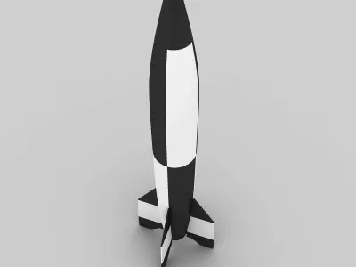 V2 Rocket Missile 3D model
