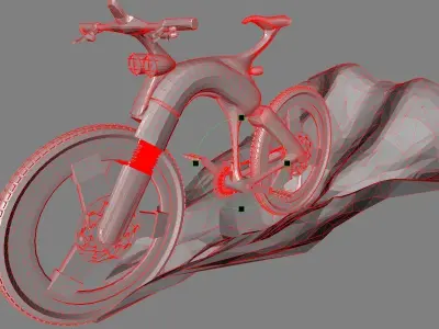 BZZZ BIKE CONCEPT by MBK 1993 Low-poly 3D model