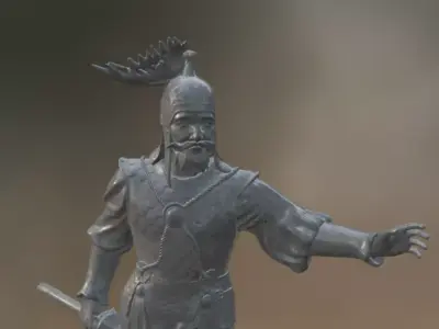 Arpad Statue - Historic Landmark from Brasov 3D model