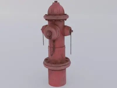 Fire hydrant Low-poly 3D model get