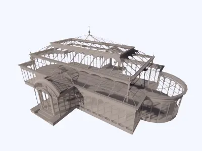 Glass building-Commercial building-building classic 3D model buy