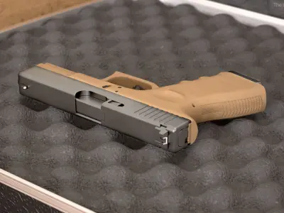 Glock 19 GEN 3 Olive 3D model purchase