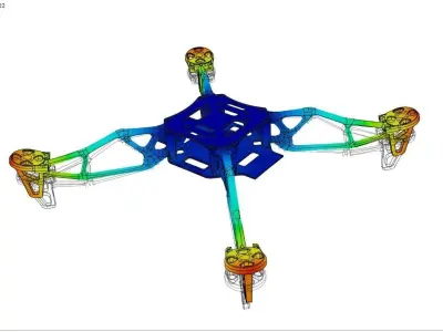 Ready to 3D Print Generative Drone - Same size as the F450 Frame Free 3D print model