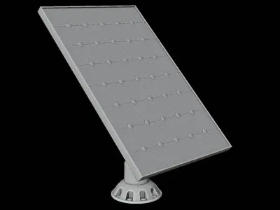 Solar Panel Set Low-poly 3D model