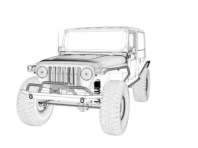 Jeep Wrangler TJ Unlimited 3D model
