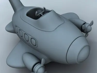 Toy airplane 3D model 5