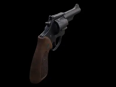 Gun Capgun Revolver Colt highpoly for film 3D model