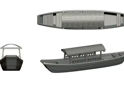 Wooden Boat 3D print model