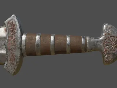 Xiphos sword Low-poly 3D model