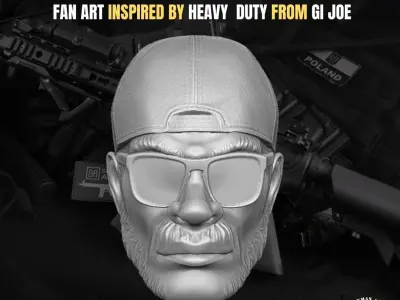 Hard Duty head for Action Figures 3D print model