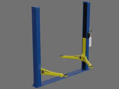 Two Post Lift 1A Low-poly 3D model