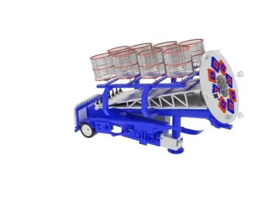 Trailer Carnival Spin Cage 3D model