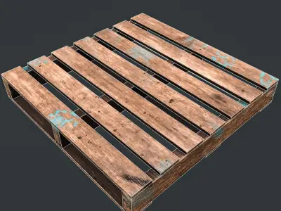 Pallet LowPoly GameAsset Low-poly 3D model