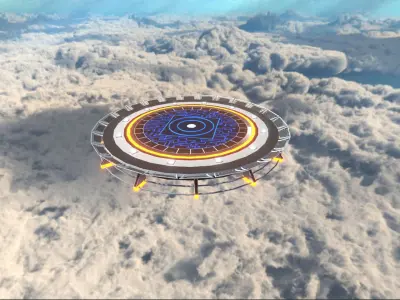 Sci-Fi Floating Platform 3D model