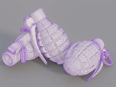 Wz 33 Hand Grenade Low-poly 3D model