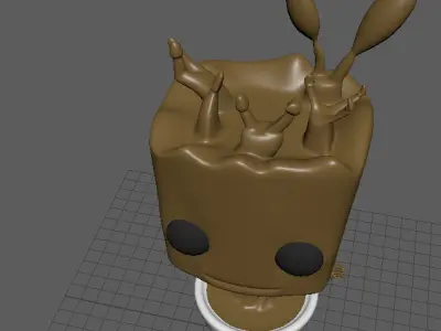 Groot Plant based off Pop Funko 3D model