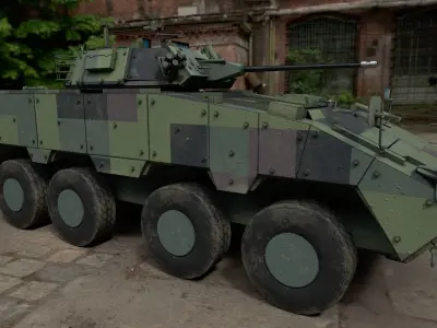 CM34 Clouded Leopard Armoured Vehicle Low-poly 3D model