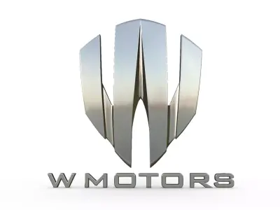 w motors logo 3D model