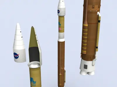 Atlas V Rocket 3D model purchase