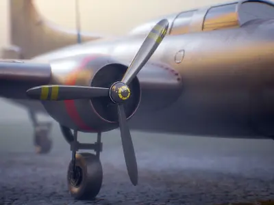 Old Plane Low-poly 3D model