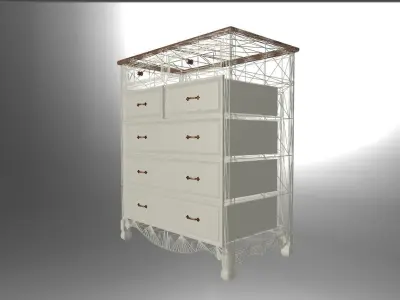 Furniture Chests of Drawers Cottage Low-poly 3D model