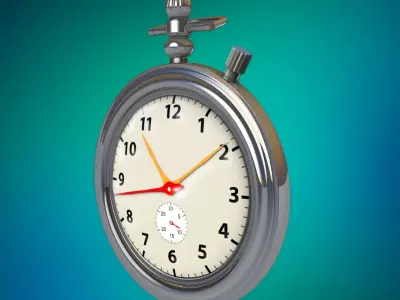 StopWatch 3D Low-poly 3D model