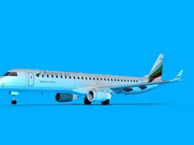 Embraer Emb-190 Bulgaria Air 3D model