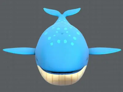 Whale V01 Low-poly 3D model
