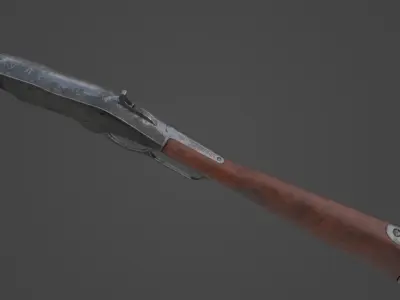 Winchester Rifle - Gameready Asset Low-poly 3D model