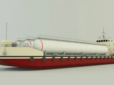 LPG Gas Carrier Ship 3D model