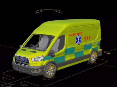 Ford Transit Rural Ambulance 3D model